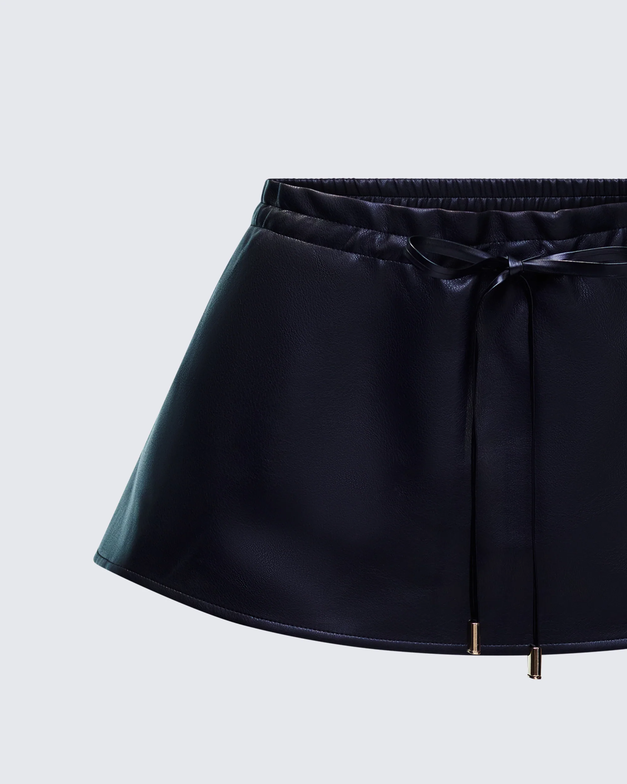 Zainab Black Vegan Leather Micro Skirt - Image 6