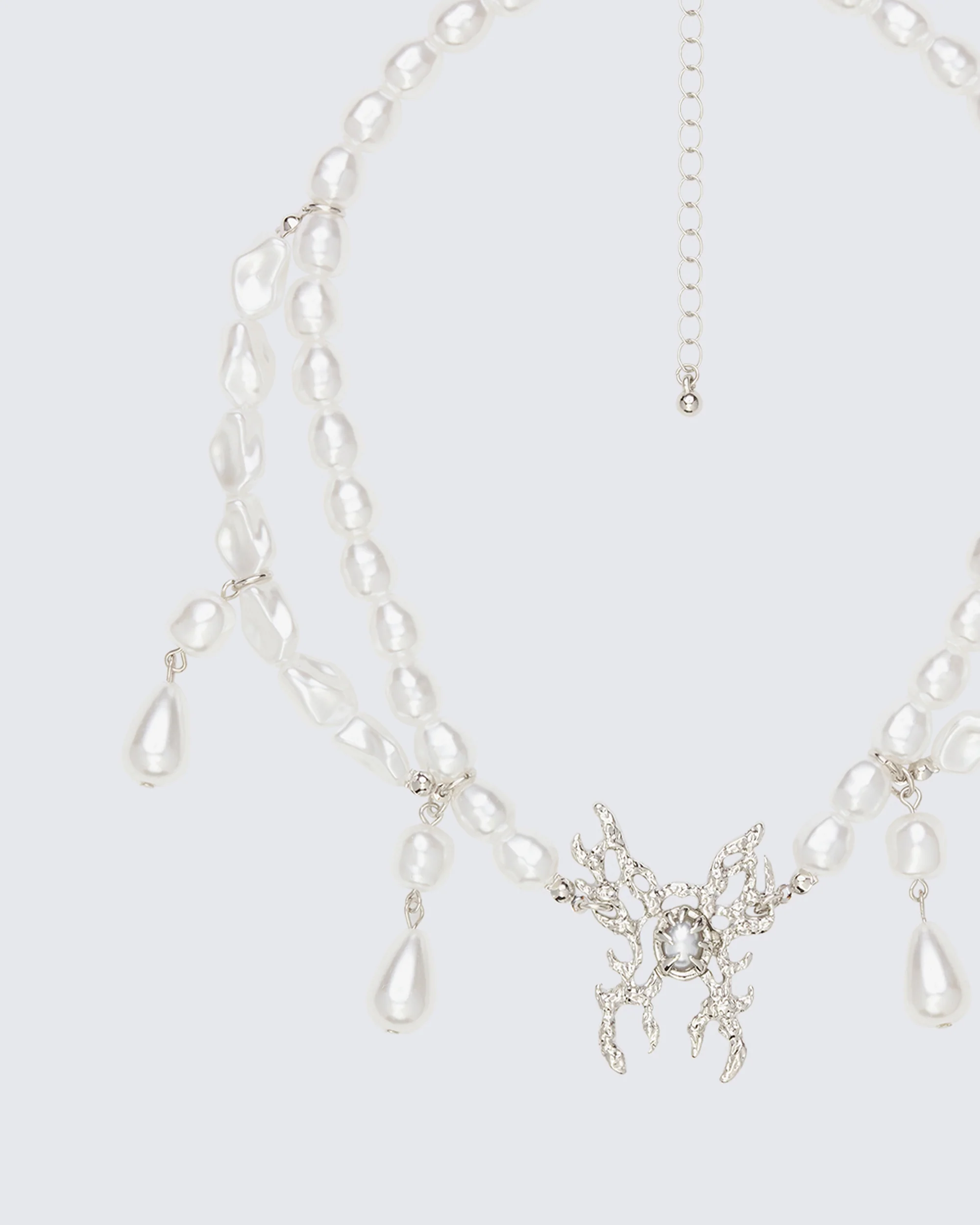 Zanele Ivory Pearl Molten Necklace - Image 2