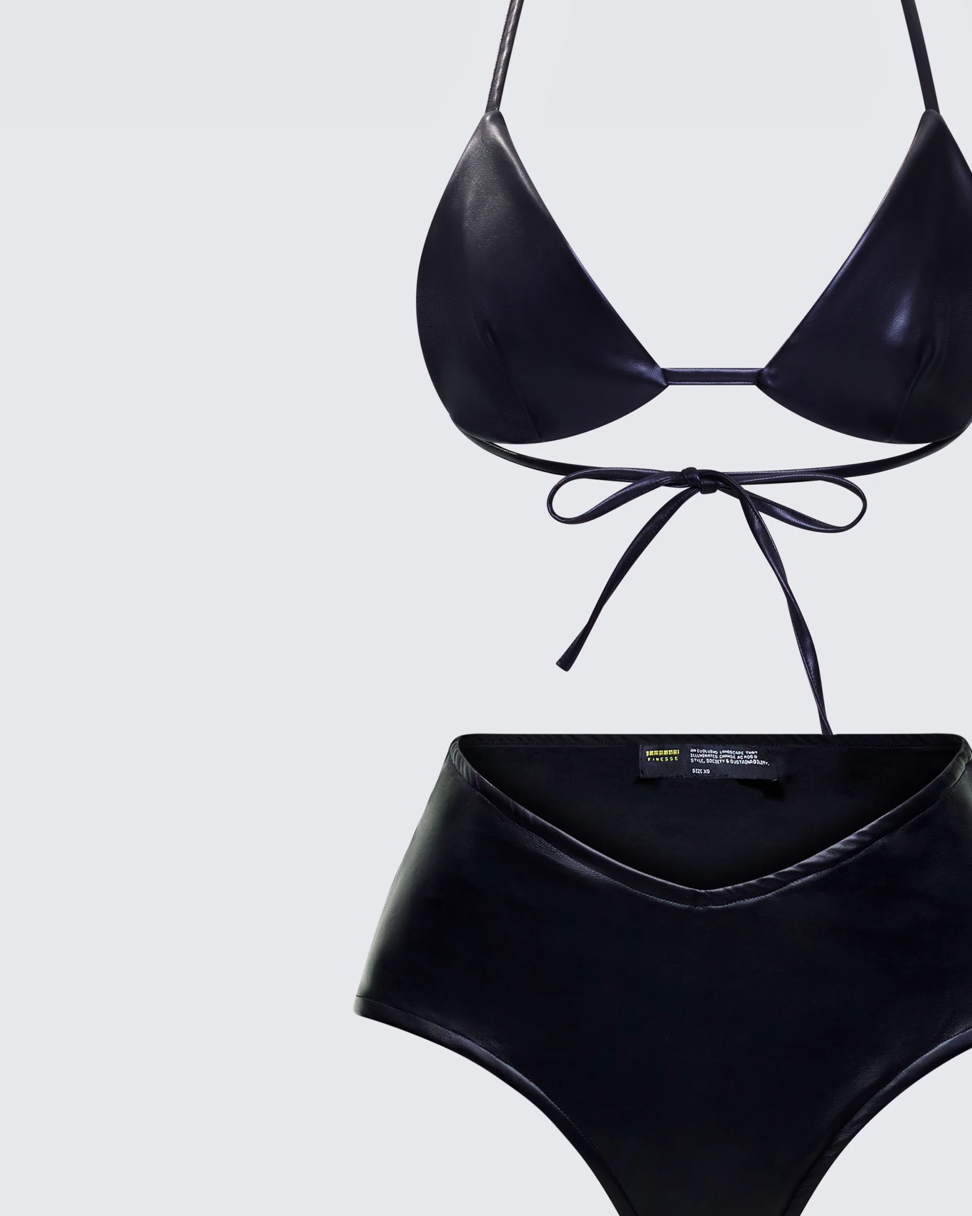 Zaria Vegan Leather Bikini Set - Image 6