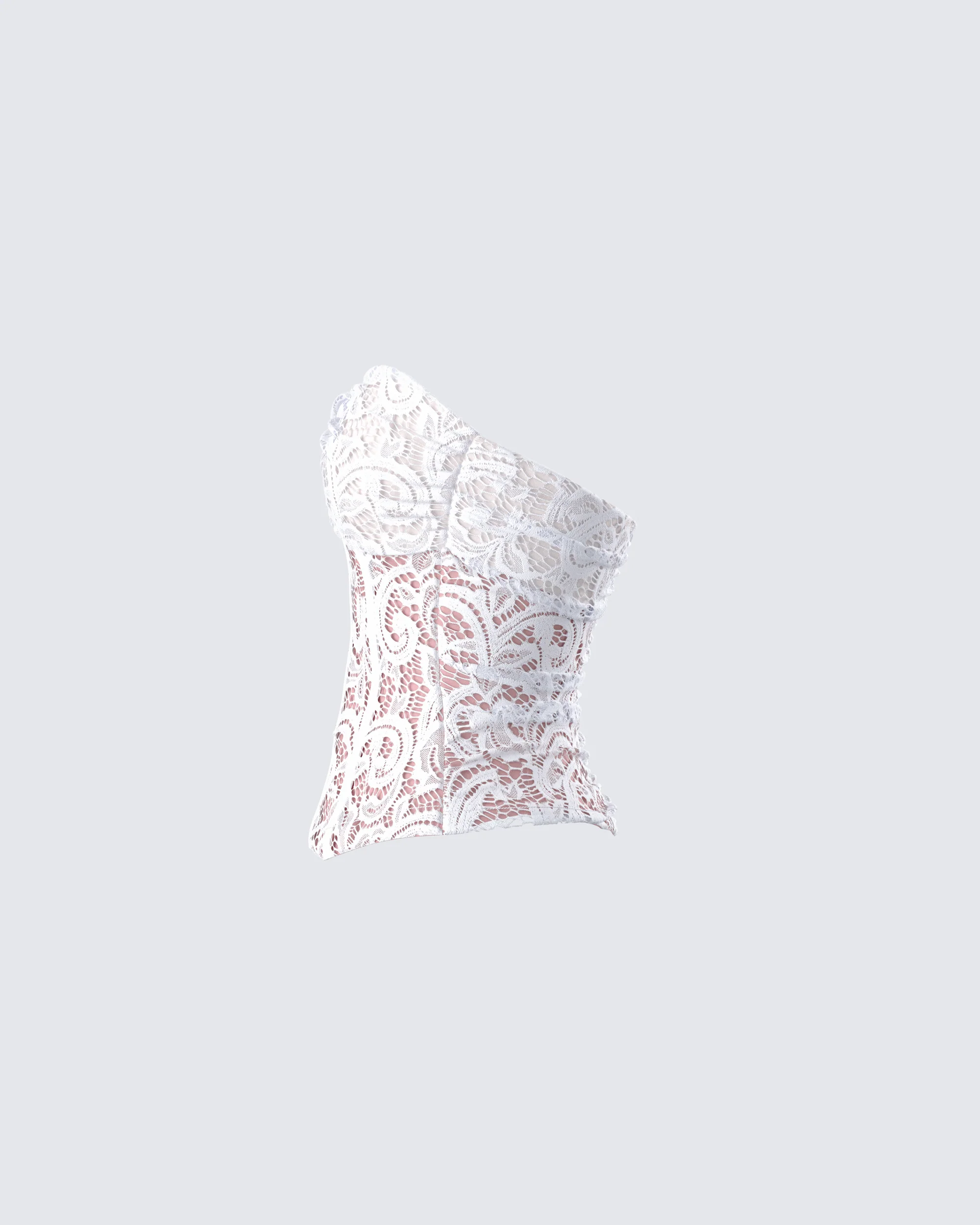 Zaya White Lace Corset Top - Image 2