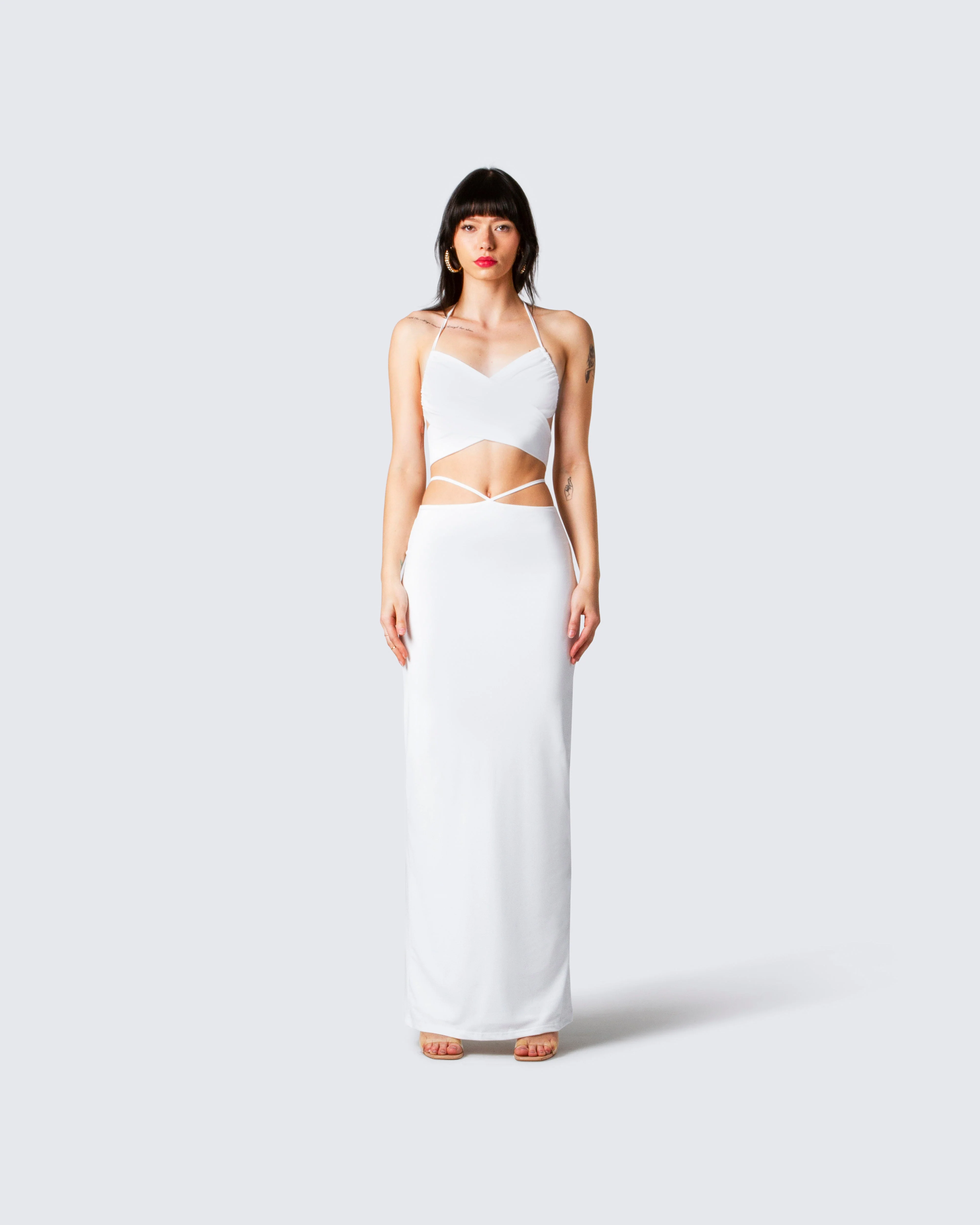 Zeke White Criss Cross Top - Image 4