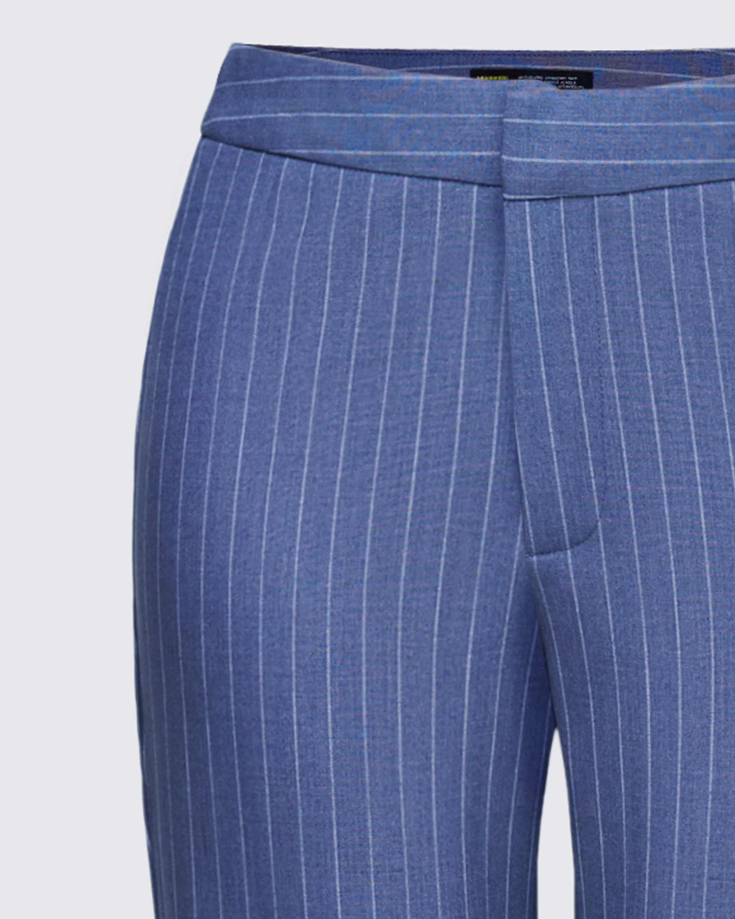 Ziva Grey Pinstripe Mid Rise Pants - Image 6