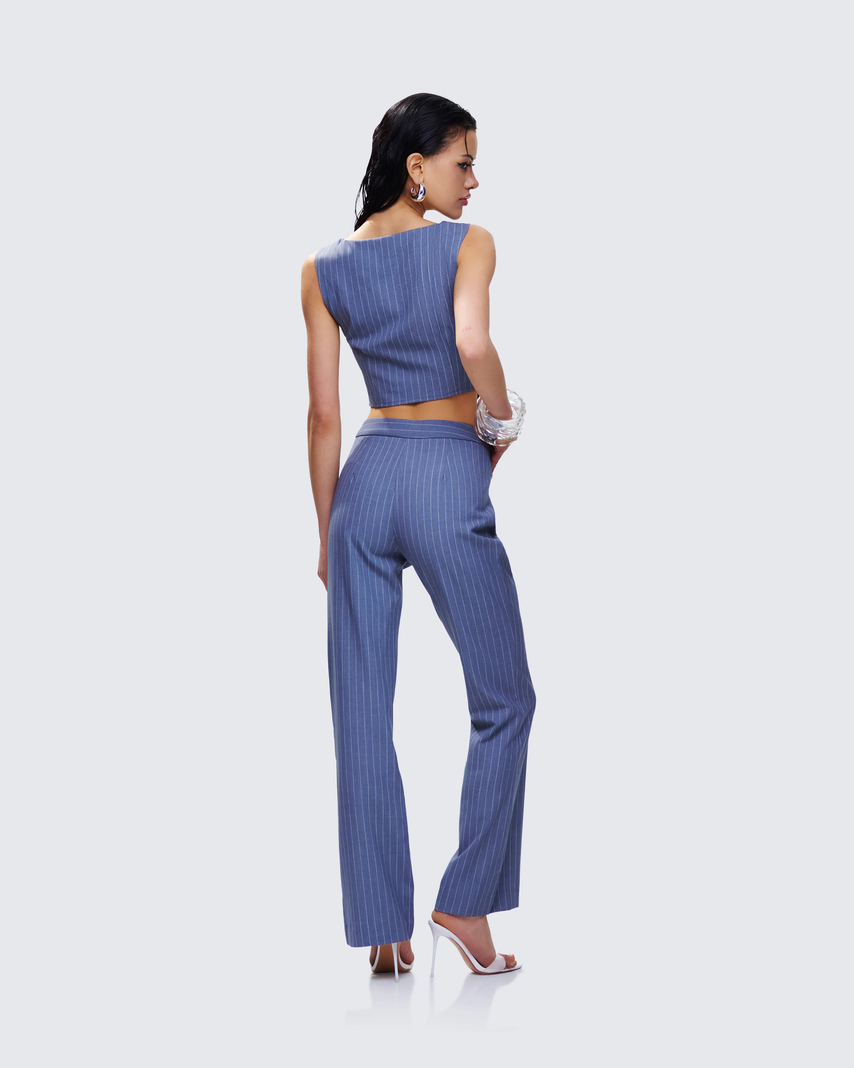 Ziva Grey Pinstripe Set - Image 5