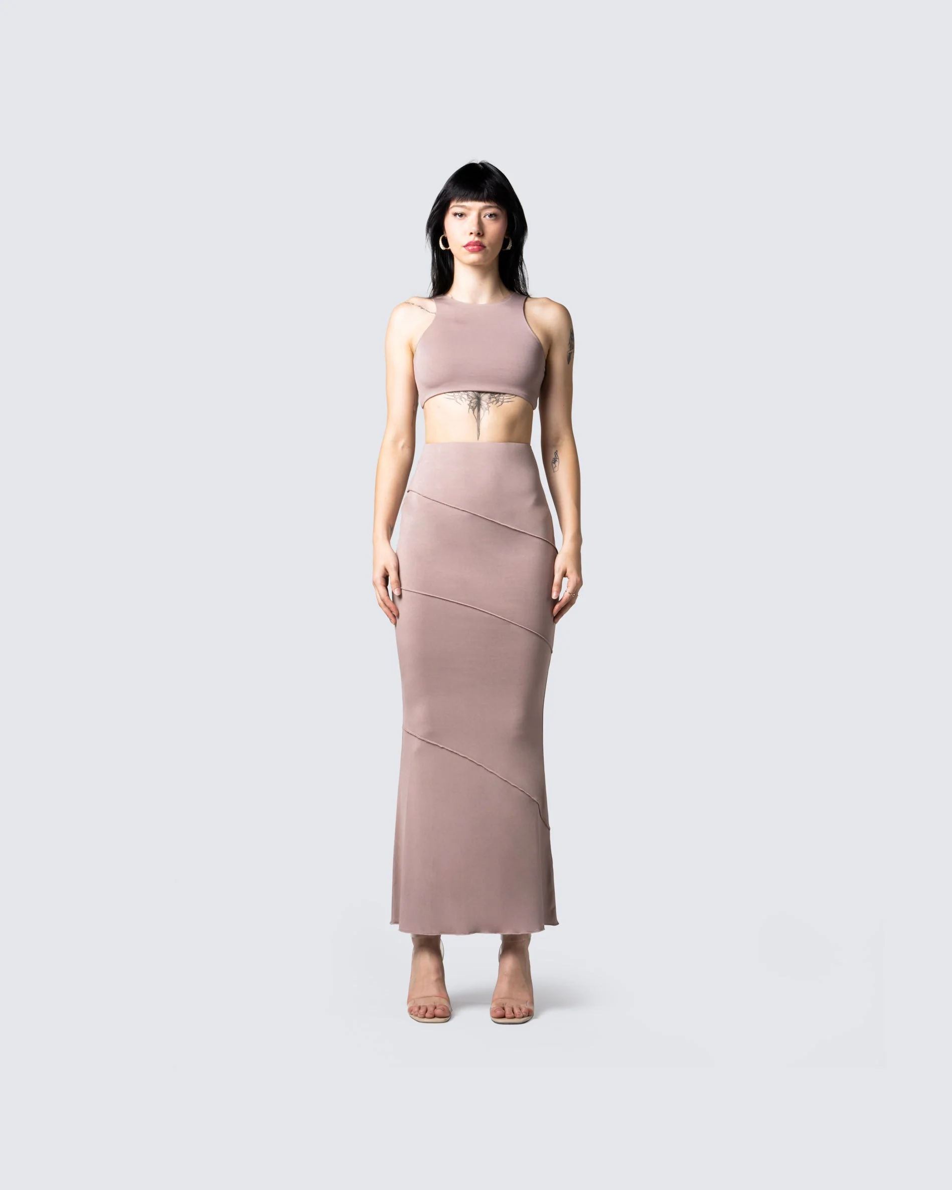 Zoe Taupe Cropped Top - Image 4