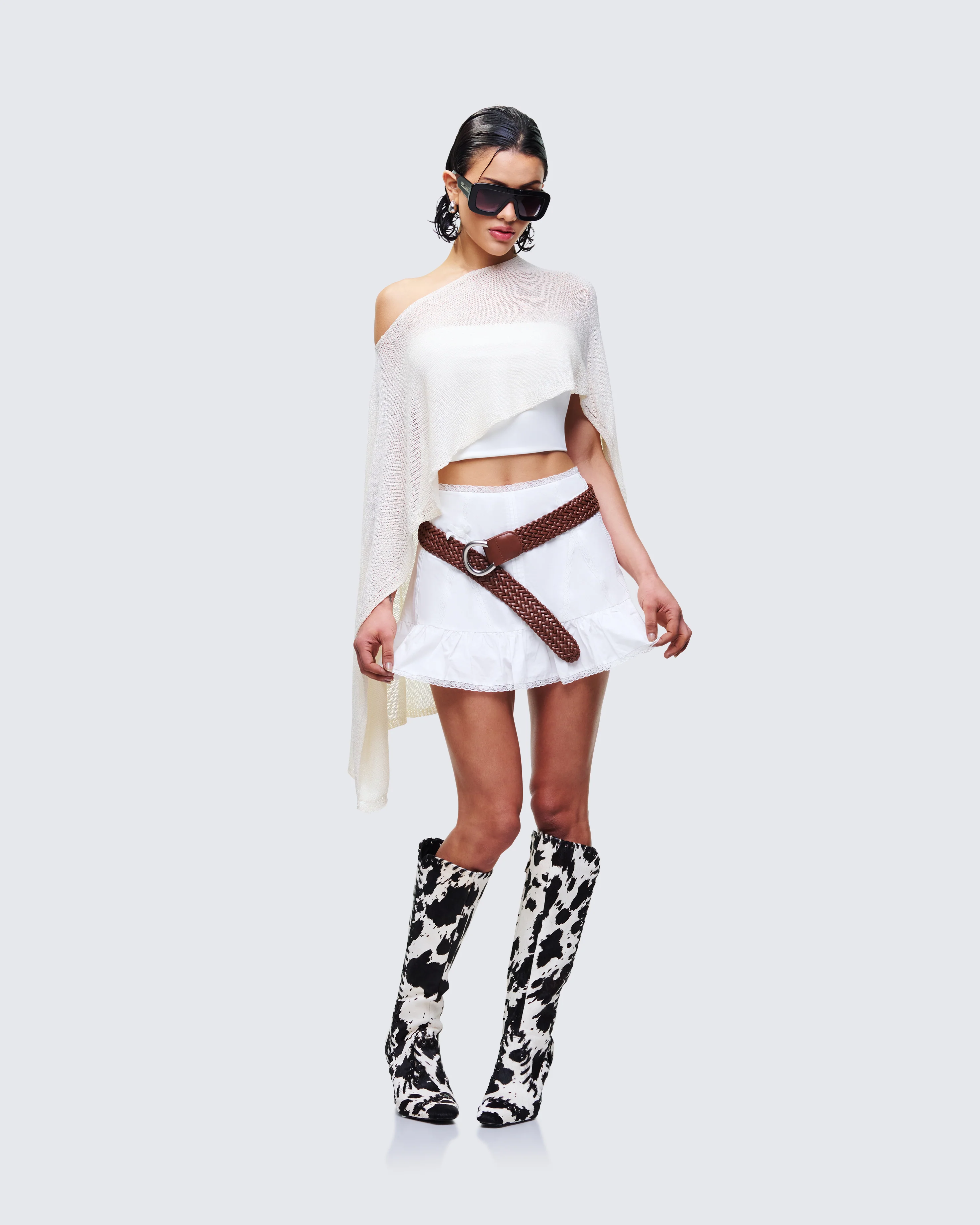 Zoella Ivory Off Shoulder Poncho - Image 5