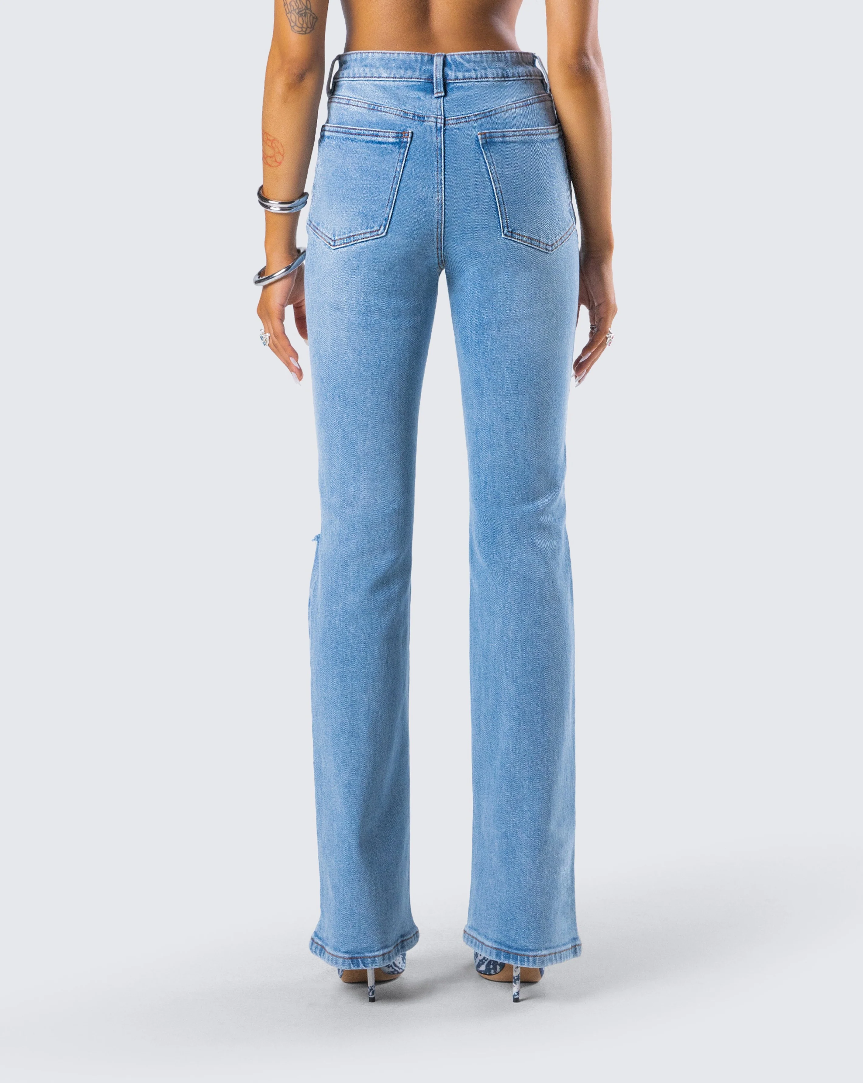 Zosia Blue Denim Ripped Jean - Image 7