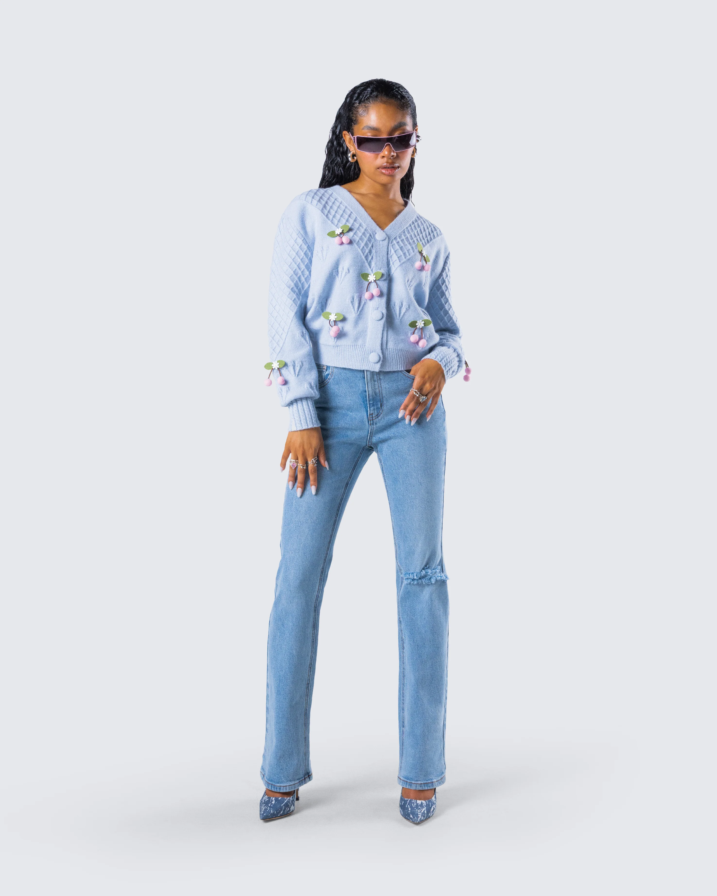 Zosia Blue Denim Ripped Jean - Image 9